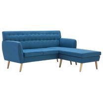Kampinė sofa VLX L-Shaped 247025, mėlyna sp., 171.5 x 138 cm x 81.5 cm