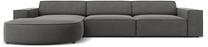 Kampinė sofa Micadoni Home Jodie Rounded 4 Seats, šviesiai pilka sp., kairinė, 284 x 166 cm x 70 cm