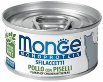 Mitrā kaķu barība Monge Flakes Monoproteinic, vistas gaļa, 0.08 kg