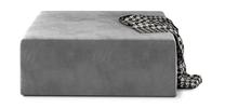 Pufas Kelim Monolith 84, šviesiai pilka sp., 83 cm x 83 cm x 42 cm