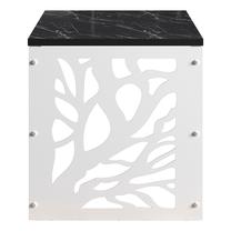 TV staliukas Kalune Design Tongfu, balta sp./juoda sp., 44.5 cm x 44.5 cm x 47.2 cm