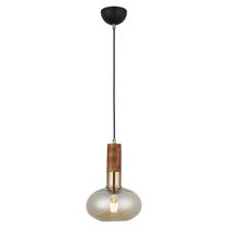Valgusti rippuv Opviq Hena 52-01, E27, 1 x 40 W, läbipaistev v./pruun v. / must v., 19 x 11.5 cm