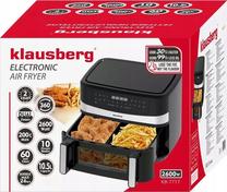 Karšto oro gruzdintuvė Klausberg KB-7717, juoda sp., 2600 W, 9 l
