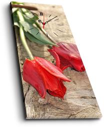 Laikrodis - paveikslas Wallity Canvas 3070CS-40, raudona sp./smėlio sp., 30 cm x 70 cm