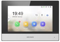 Видеодомофон Hikvision Indoor Station DS-KH6320-WTE1, черный цв./нержавеющей стали цв.