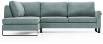 Kampinė sofa Homede Corni, mėlyna sp., kairinė, 295 x 220 cm x 86 cm