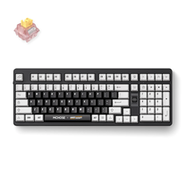 Belaidė žaidimų klaviatūra Mchose x Unbox Therapy UT98 Wireless HW-UT98-2 Outemu Silent Peach V3, Anglų (US), balta sp./juoda sp.