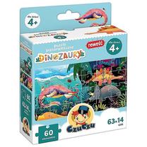 Пазл CzuCzu Panoramic Dinosaurs, 63 см x 14 см, 60 шт., многоцветный