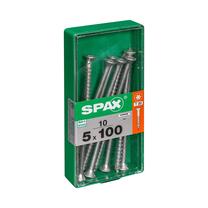 Koka skrūve, universāls Spax T20, 5 x 100 mm, balta krās., 10 gab.