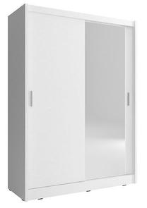 Spinta Piaski Maja 130, balta, 130 cm x 62 cm x 200 cm, su veidrodžiu