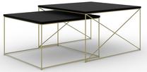 Kohvilaudade komplekt ADRK Licco 2in1, kuldne v./must v., 65 - 75 cm, 2 tk