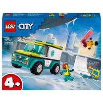 Конструктор LEGO® City Great Vehicles Emergency Ambulance and Snowboarder 60403