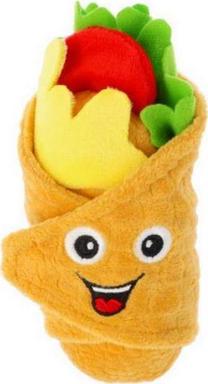Žaislas šuniui, pliušinis Dingo Burrito, įvairių spalvų