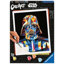 Glezna pēc numuriem Ravensburger CreArt Star Wars Darth Vader, zila krās./melna krās.