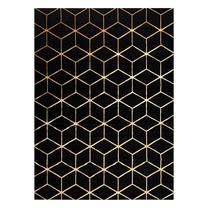 Kiliminis takas Hakano Mosse Hexagon 2, aukso sp./juoda sp., 250 cm x 60 cm