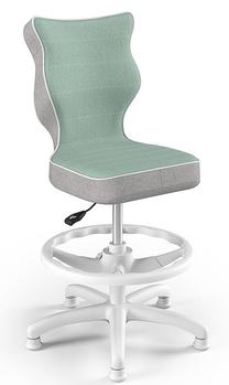 Vaikiška darbo kėdė Petit CR05, balta/žalia
