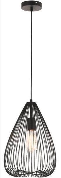Valgusti rippuv Platinet Pendant PPL018B 5907595440134, E27, 1 x 40 W, must v. / must v.