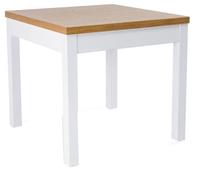Stalas, balta/buko, 80 cm x 80 cm x 75 cm