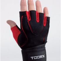 Pirštinės be pirštų Toorx Professional, juoda sp./raudona sp., M