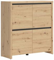 Spintelė Larios, juoda sp./artisan oak sp., 40 cm x 105 cm x 112 cm