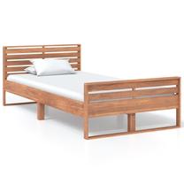 Lova viengulė VLX Solid Teak Wood 326261, 100 x 200 cm, ruda sp., be čiužinio