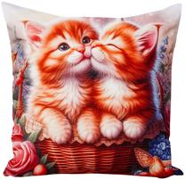 Dekoratyvinės pagalvėlės užvalkalas JCL-779, oranžinė/pilka/smėlio, 45 cm x 45 cm