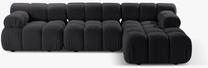Kampinė sofa Micadoni Bellis MIC_SET5R_213_F1_BELLIS4, grafito sp., kairinė, 282 x 155 cm x 70 cm