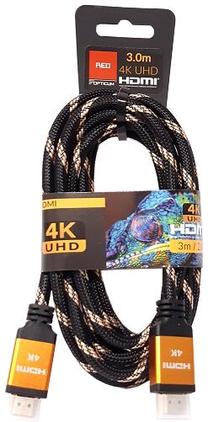 Кабель Cable HDMI - HDMI 2.0 HDMI, HDMI, 3 м, черный цв.