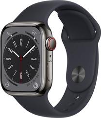 Išmanusis laikrodis Apple Watch Series 8 GPS + Cellular 41mm Stainless Steel LT, pilka sp.