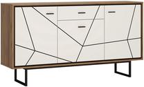 Spintelė Furniture To Go Brolo, balta sp./juoda sp., 40 cm x 167 cm x 91 cm