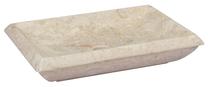 Vonios praustuvas VLX Marble 149162, marmuras, 50 cm x 35 cm x 10 cm, kreminė sp.