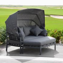 Lauko gultas Home4you Tomson 10254165, pilka sp.