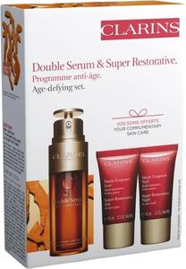 Veido priežiūros priemonių rinkinys Clarins Double Serum & Super Restorative, 80 ml