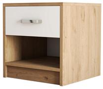 Naktinis staliukas Kalune Design Grande 3626, ąžuolo sp./balta sp., 46.8 cm x 52 cm x 45 cm