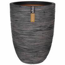 Gėlių vazonas VLX Nature Rib PKOFZ783, plastikinis, Ø 46 cm, antracito sp.