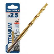 Grąžtas Specialist+, universalus, tiesus, 2.5 mm x 5.7 cm