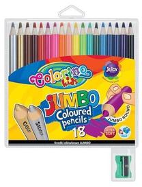 Piešimo pieštukų rinkinys Colorino Jumbo, 18 vnt.