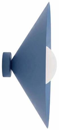 Lampa sienas Emibig Mono 1M 1879/K1M, E14, 1 x 10 W, balta krās. / zila krās., 40 x 40 cm