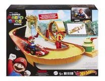 Автомобильная трасса Mattel Hot Wheels Super Mario Kong Island Track Set HMK49, желтый цв.