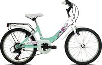 Vaikiškas dviratis Good Bike Rower Princess 77306, balta sp./žalia sp., 20", 20"