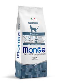 Sausā kaķu barība Monge Natural Monoprotein, forele, 10 kg