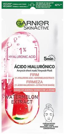 Маска для лица Garnier SkinActive Hyaluronic Acid + Watermelon Extract, 15 мл, 25+