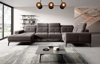 Kampinė sofa Neviro Savoi 7, pilka sp., dešininė, 201 x 350 cm x 77 cm