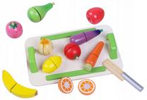 Rotaļu virtuves piederumi EcoToys Wooden Fruit and Vegetable 4309, daudzkrāsaina