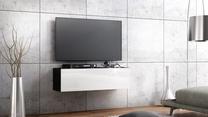 ТВ стол Pro Meble, белый цв./черный цв., 105 см x 32 см x 30 см