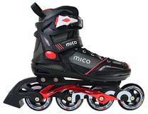 Riedučiai Mico Plus Splash, juoda sp./raudona sp., 45
