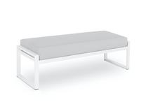 Lauko suoliukas Calme Jardin Nicea CAL_BCH_83_F1_NICEA2, balta sp./pilka sp., 45 cm x 130 cm x 44 cm