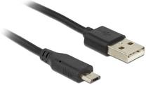 Vads Delock USB 2.0 A male, Micro USB 2.0 B male, 1.5 m, melna krās.