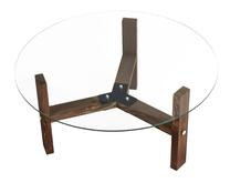 Kavos staliukas Kalune Design Drone, riešuto sp., 75 cm x 75 cm x 35 cm