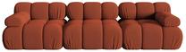 Modulinė sofa Micadoni Bellis 3D, oranžinė sp., 282 x 94 cm x 64 cm